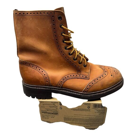 Crockett & Jones Polo Ralph Lauren Country Brogue Wingtip Boots Size 12 D - Picture 8 of 15